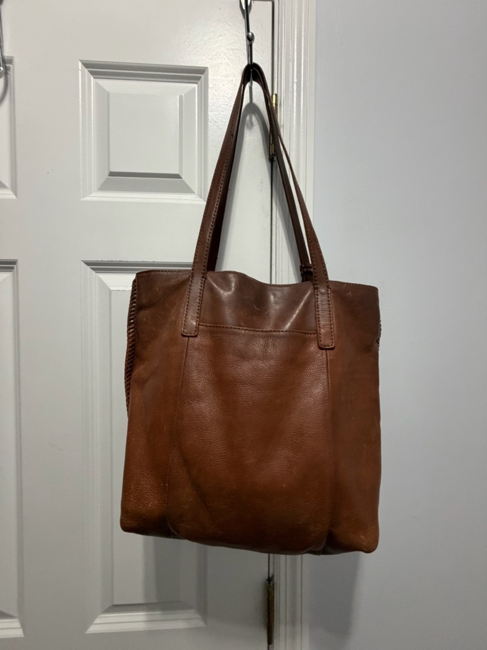 Lucky Brand Cognac Brown Leather hobo Shoulder Bag with tassels - Picture 10 of 10